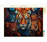 Puzzle CALVENDO Tigre - Illustration de plusieurs têtes sur une seule image | 10
