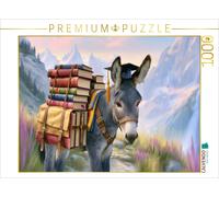 Puzzle CALVENDO Un âne chargé de livres | 1000 pièces, format assemblé 64 × 48 c