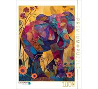 Puzzle CALVENDO Un éléphant haut en couleur | 1000 pièces, format assemblé 64 ×