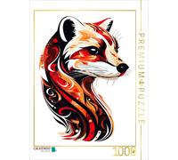 Puzzle CALVENDO Un furet dans un motif de tatouage | 1000 pièces, format assembl