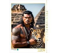 CALVENDO Puzzle Fearless guy with a Jaguar | 1000 pieces, finished size 25.2 × 1