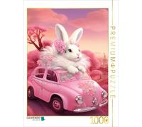 Puzzle · Un Lapin Roule sur Le Toit de la Voiture | Un motif du calendrier Rosa Traumland · Un monde merveilleux et… · 1000 pièces · Format assemblé 64 × 48 cm · CALVENDO Puzzle