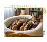 Puzzle CALVENDO Un moment de bien-être ronronnant dans le panier du chat | 1000