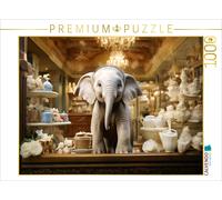 Puzzle · Un Motif du Calendrier Proverbes Animaux | Un éléphant dans un magasin de porcelaine · 1000 pièces · Format assemblé 64 × 48 cm · CALVENDO Puzzle