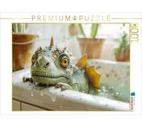 Puzzle · Un Motif du Calendrier Que diriez-Vous d'avoir Un Dinosaure comme | animal de compagnie · Même un dino doit prendre un bain de… · 1000 pièces · Format assemblé 64 × 48 cm · CALVENDO Puzzle