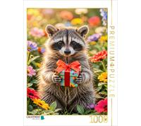 Puzzle CALVENDO Un raton laveur avec un cadeau - Juste un petit quelque chose. |