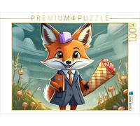Puzzle CALVENDO Un renard en boucle à l'école | 1000 pièces, format assemblé 64