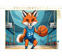Puzzle CALVENDO Un renard en boucle joue au basket-ball | 1000 pièces, format as