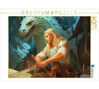 Puzzle CALVENDO Un roi elfe et son dragon | 1000 pièces, format assemblé 64 × 48