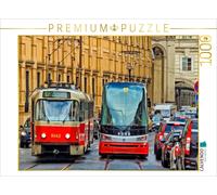 Puzzle CALVENDO Un tramway articulé moderne à plancher surbaissé à Prague | 1000
