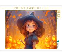 Puzzle CALVENDO Une douce sorcière dans un champ de citrouilles | 1000 pièces, f