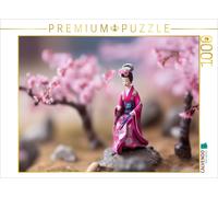 Puzzle CALVENDO Une geisha sous les cerisiers en fleurs - en miniature | 1000 pi