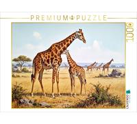 Puzzle CALVENDO Une girafe et un enfant en peinture | 1000 pièces, format assemb
