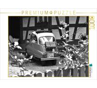 Puzzle CALVENDO Une illustration tirée du calendrier BMW Isetta 300 en noir et b