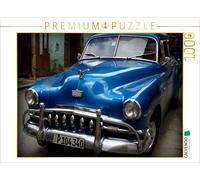 CALVENDO Puzzle Havana Blue - Voitures Classiques Bleues À Cuba 1000 Pieces 64 x 48 cm from Henning Von Loewis of Menar
