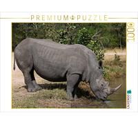 Puzzle CALVENDO Une pause pour s'abreuver pour le rhinocéros | 1000 pièces, form
