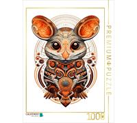 Puzzle CALVENDO Une souris sauteuse dans un motif de tatouage | 1000 pièces, for