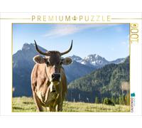Puzzle CALVENDO Vache brune dans la vallée de Hinterstein | 1000 pièces, format