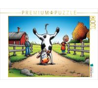 Puzzle CALVENDO Vache en équilibre sur les mains | 1000 pièces, format assemblé