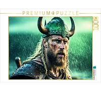 Puzzle CALVENDO Viking marqué par le combat avec un casque à cornes dans la lueu