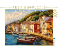 CALVENDO Puzzle Village de pêcheurs sur Un Petit Port méditerranéen | 1000 pièces de Ponte Taille 64 x 48 cm Puzzle Photo pour des Heures heureuses