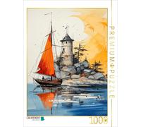 Puzzle CALVENDO Voile - Coucher de soleil | 1000 pièces, format assemblé 64 × 48