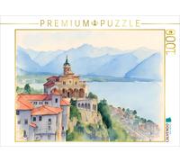Puzzle CALVENDO Wallfahrtskirche Madonna di Sasso à Locarno | 1000 pièces, forma