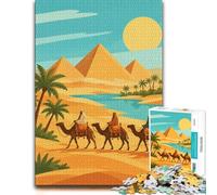 Puzzle Camel Caravan in The Desert Landscape 1000pcs (38x26cm) avec Motif | Pour les w nds d'hiver : ce puzzle pour adultes de 1000 pièces convient aux soirées tranquilles de l'Avent.
