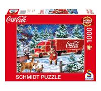 Puzzle camion de noël coca cola 1000 pcs rouge TU