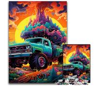 Puzzle Camion psychédélique 1000 pièces pour Adultes, Casse-tête Stimulant, Jeu pour Adultes, activité Interactive familiale 50x75cm / 19,68x29,52 Pouces