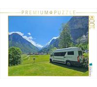 Puzzle · Camping Aareschlucht | Le camping avec l'une des plus belles vues sur les montagnes · 1000 pièces · Format assemblé 64 × 48 cm · CALVENDO Puzzle