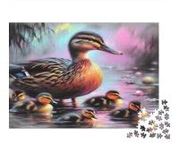 Puzzle Canard 1000pcs 70x50cm Papier Recy dultes Maman Caneton Défi Difficile Aptitudes Manuelles Décoration Maison Cadeau