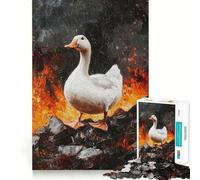 Puzzle Canard Blanc dans la Lave 1000 Pièces Jeu de Mémoire Bords Lisses Emboîtement Parfait Une activité ludique pour occuper Les Heures Creuses (38x26cm)