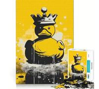 Puzzle Canard en Caoutchouc avec Couronne 1000 Pièces pour Adolescents Jeu de Logique Stimulant Détente Mentale Bords Clairs Cadeau Élégant (50x75cm)