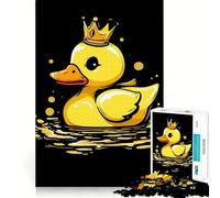 Puzzle Canard en Caoutchouc avec Couronne 1000 Pièces pour Adolescents Stimule la Mémoire Moments de Sérénité Cadeau d'anniversaire Premium (38x52cm)