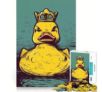Puzzle Canard en Caoutchouc avec Couronne 1000 Pièces pour Adultes Renforce la Mémoire, Calme l'esprit, Qualité, Surprise Douce (50x75cm)