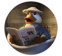 Puzzle Canard lisant Un Journal 1000 pièces Puzzles pour Adultes Cadeau de Vacances idéal pour Noël, Halloween, Pâques, Nouvel an 67,5 x 67,5 cm