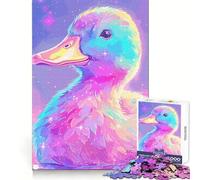 Puzzle Canard Rose 1000 Pièces pour Adultes Renforce la Mémoire Moments Chaleureux Bords Nets Cadeau Exquis (38x26cm)