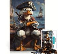 Puzzle Canard Samouraï 1000 Pièces pour Adultes Renforce la Mémoire, Calme l'esprit, Qualité, Surprise Chaleureuse (38x26cm)