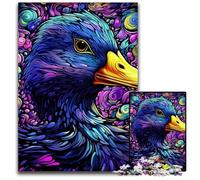 Puzzle Canard Violet Coloré 1000 Pièces Cadeaux Puzzles Impossibles pour Adultes Casse-tête Difficile pour Adolescents, Jeu Interactif Amusement Familial 26x38cm / 10,23x14,96 Pouces