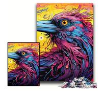 Puzzle Canard Violet Coloré 1000 Pièces Puzzle en Bois pour Adultes Jeu Familial Interactif, Décoration Maison DIY Défi Cérébral Cadeau Taille 50x75cm