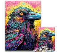 Puzzle Canard Violet Coloré 1000 Pièces Puzzles en Bois pour Adultes pour Adolescents et Ados, pour Anniversaire et Vacances 50x75cm / 19,68x29,52 Pouces