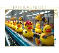 Puzzle · Canards de Bain Professionnels sur la Ligne de Production | canards couineurs en tenue professionnelle · Canards couineurs… · 1000 pièces · Format assemblé 64 × 48 cm · CALVENDO Puzzle