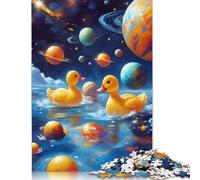 Puzzle Canards en Caoutchouc dans l'espace, Difficile, en Carton 100% recyclé, pour Femmes et Hommes, Cadeau de fête des pères, 1 000 pièces (26 x 38 cm)