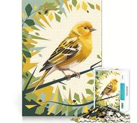 Puzzle Canari doré éclatant au Soleil pour Adultes,1000 pièces,Jeu Stimulant la réflexion,Structure à emboîtement précise,Facile à Apprendre,pour Le Plaisir de Toute la Famille (50x75cm)
