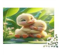 Puzzle Canetons 1000pcs 70x50cm Papier Recy dultes Étreinte Nature Jeu Difficile Aptitudes Manuelles Divertissement Maison Cadeau