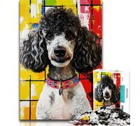 Puzzle Caniche 1000 pièces pour Adultes, idéal comme Cadeau Stimule Le Cerveau Jouets addictifs pour cultiver la Patience Excellent Cadeau 50x75cm