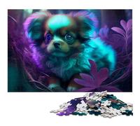 Puzzle Caniche 1000 pièces pour Adultes, Puzzle en Carton, pour la décoration intérieure et Les fêtes de Fin d'année, 26x38cm / 10,23x14,96 Pouces