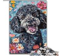 Puzzle Caniche Aquarelle 1000 pièces pour Adolescents, Jeu Stimulant et Jeu Familial, Cadeau d'anniversaire, décoration Murale (26x38cm)