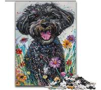 Puzzle Caniche Aquarelle 1000 pièces pour Adultes, Jeux stimulants, décoration Murale, Cadeaux d'anniversaire et de Noël Uniques 50x75cm